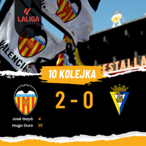 Valencia — Cádiz: Niemal idealny powrót na ścieżkę zwycięstw (2-0)
