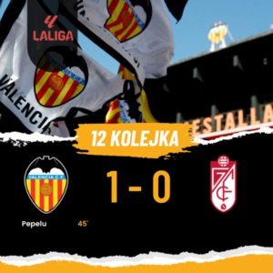 Trzy punkty zostają na Mestalla w nudnym meczu z Granadą (1-0)