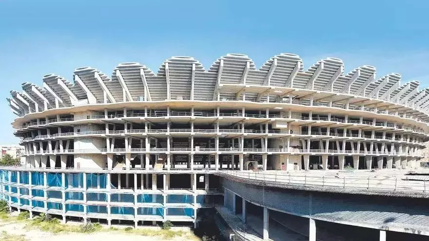 El inacabado Nou Mestalla desde febrero de 2009 / SD