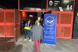 Mestalla, centrum operacyjne dla pomocy poszkodowanym przez powódź